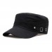 Men Cotton Solid Color Outdoor Sunshade All  match Casual Vintage Military Caps Flat Hats