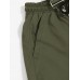 Men Multi Pockets Solid Color Belted Utility Zip String Casual Cargo Pants Overalls