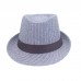 Men Cotton Striped Casual All  match Sunshade Top Hats Flat Hats